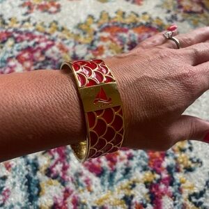 The Tipsy Skipper Red Bangle Bracelet